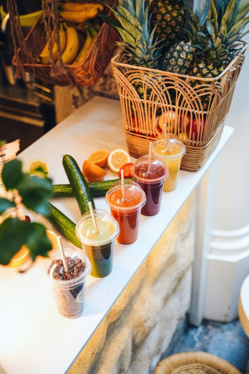 Gamme de jus au comptoir