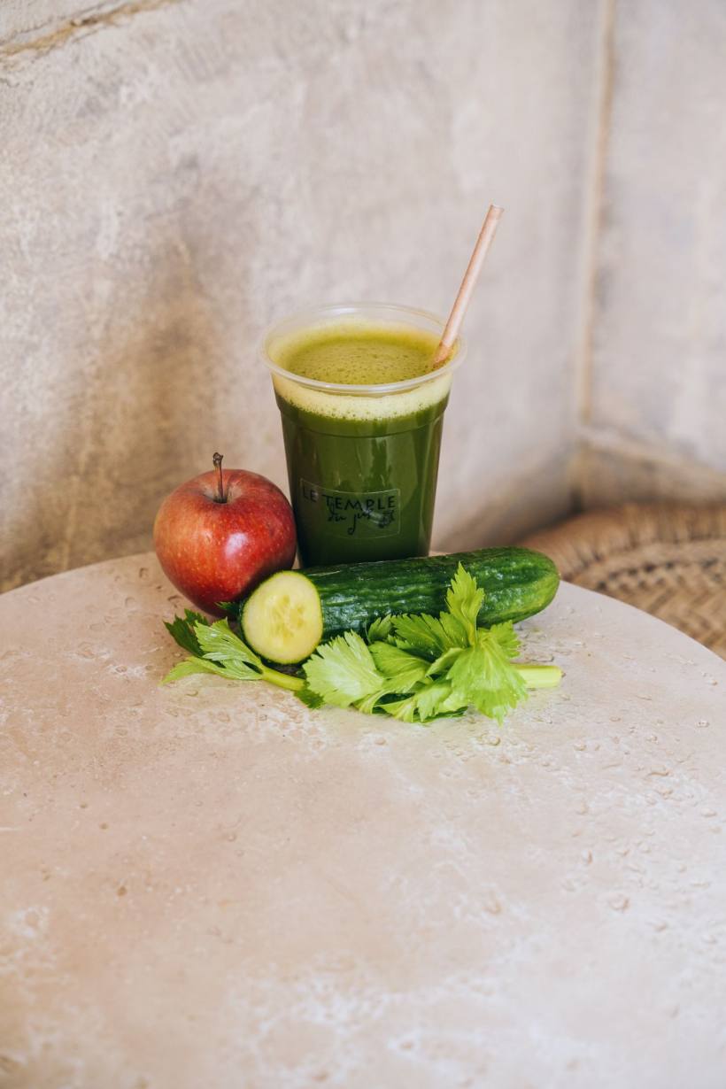 Jus vert pomme concombre