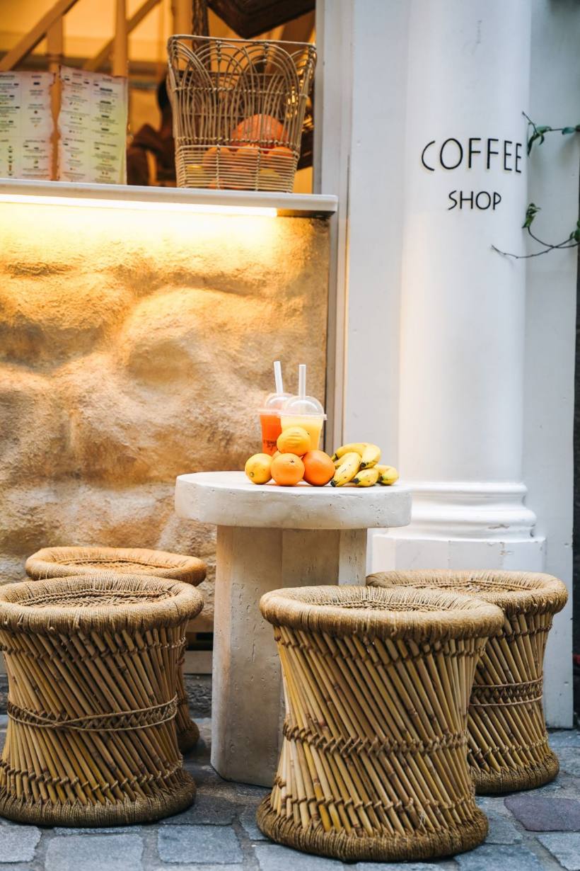 Terrasse en rotin